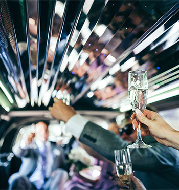 people in a limo