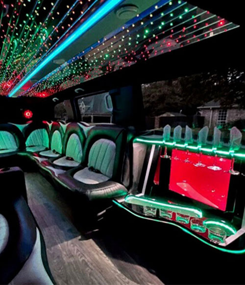 luxurious limousine interior